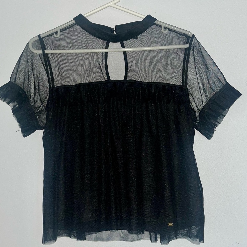 Beautiful black sheer GUESS blouse